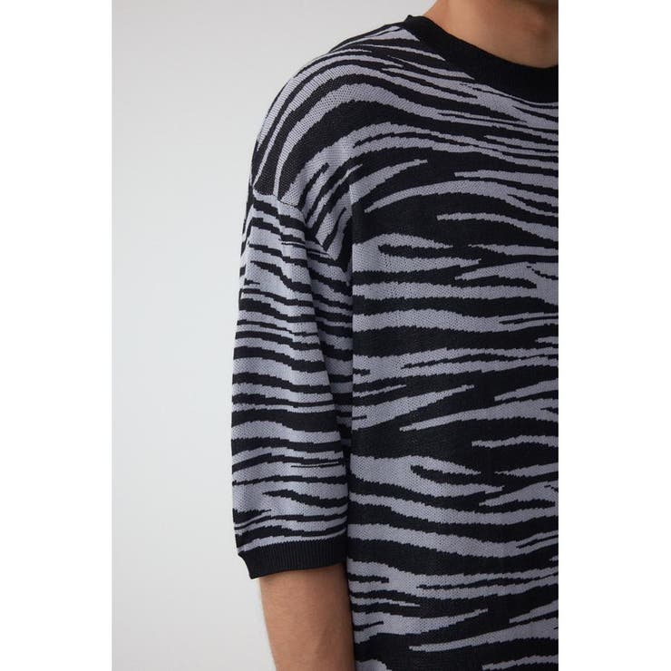 ゼブラ総柄ニット[品番：AZLW0023269]｜AZUL BY MOUSSY