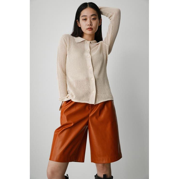 FAUX LEATHER HALF PANTS | AZUL BY MOUSSY | 詳細画像13 