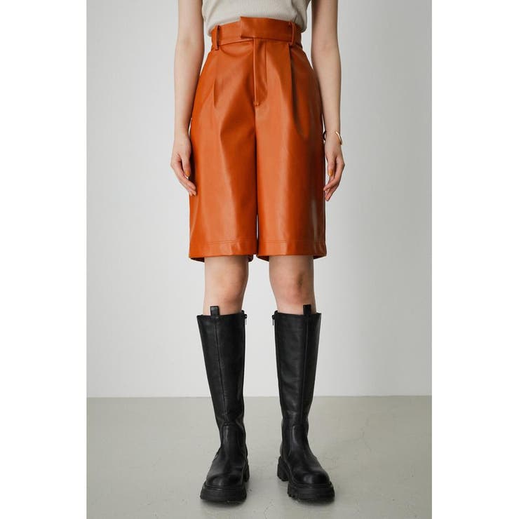 FAUX LEATHER HALF PANTS | AZUL BY MOUSSY | 詳細画像15 