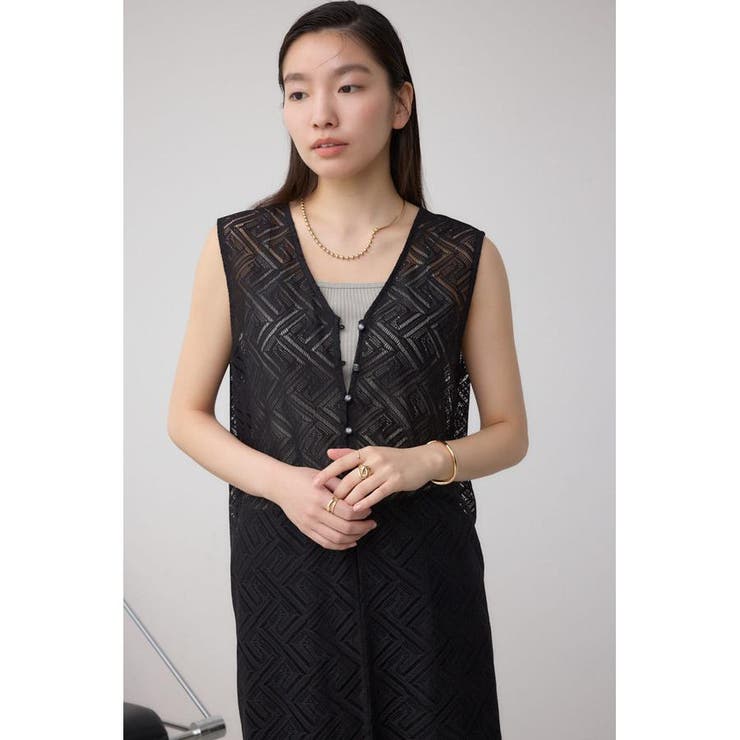 前後2WAYレースロングジレ | AZUL BY MOUSSY | 詳細画像13 