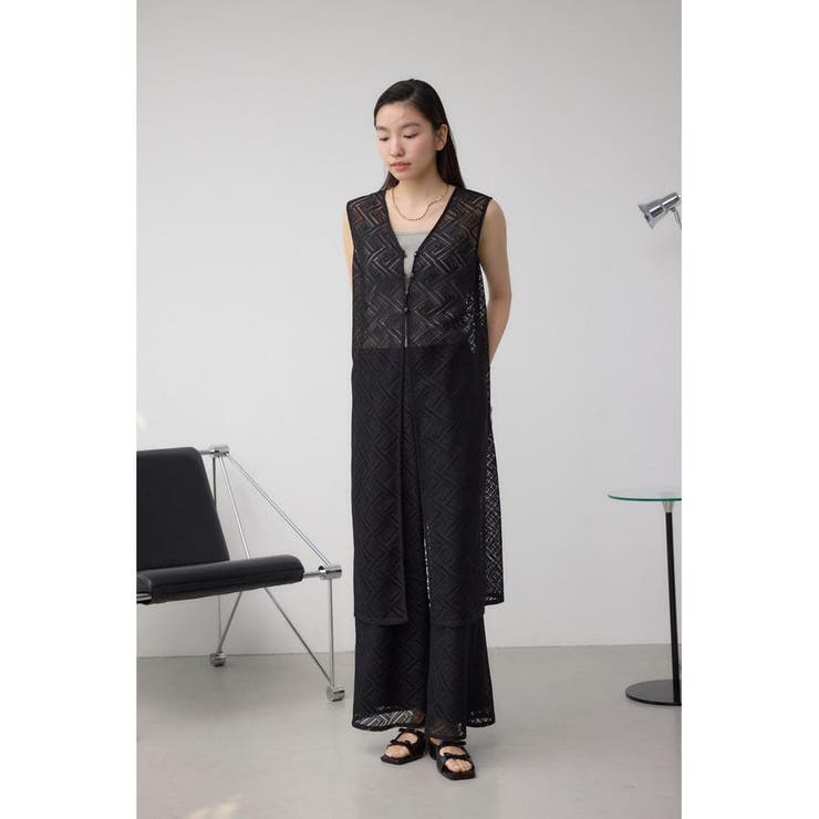前後2WAYレースロングジレ[品番：AZLW0023537]｜AZUL BY MOUSSY