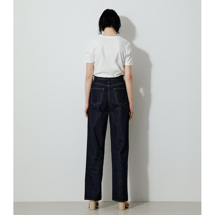【関税込み】ALAIA ブルー スパイラル ジーンズ upper hights / THE NIECE ハイライズ ワイド ストレート デニム