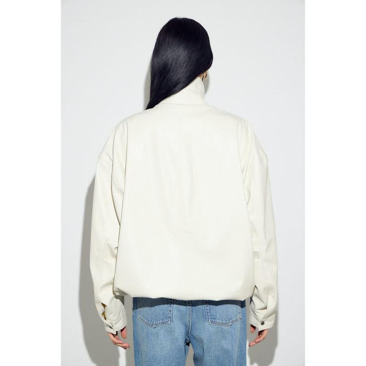 フェイクレザーミドルブルゾン | AZUL BY MOUSSY | 詳細画像10 