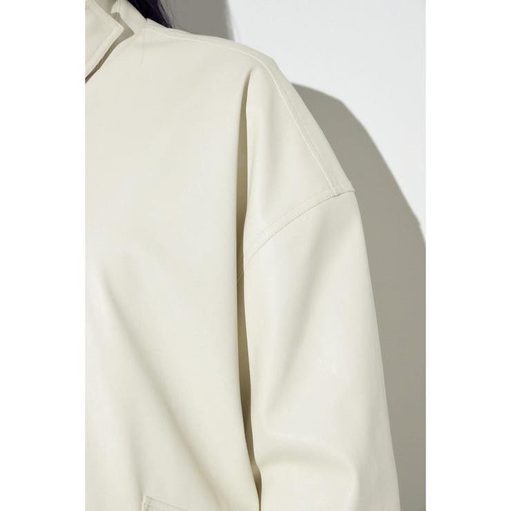 フェイクレザーミドルブルゾン | AZUL BY MOUSSY | 詳細画像12 