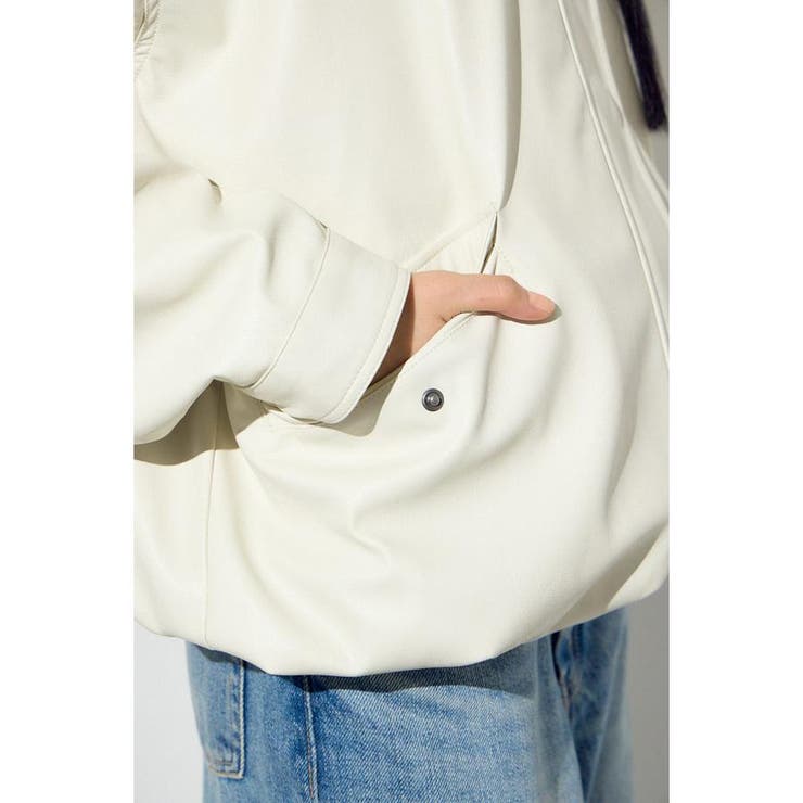 フェイクレザーミドルブルゾン | AZUL BY MOUSSY | 詳細画像16 