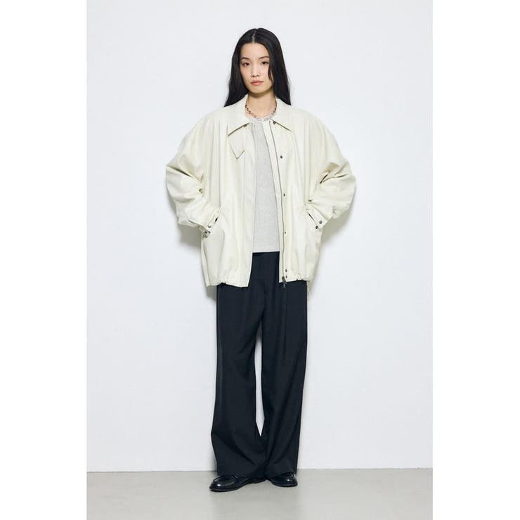 フェイクレザーミドルブルゾン | AZUL BY MOUSSY | 詳細画像2 