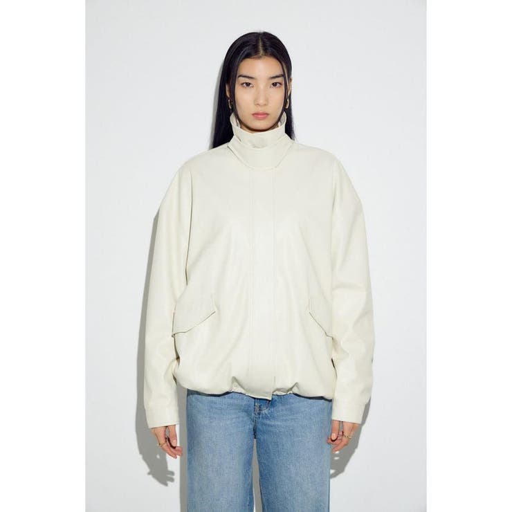 フェイクレザーミドルブルゾン | AZUL BY MOUSSY | 詳細画像3 