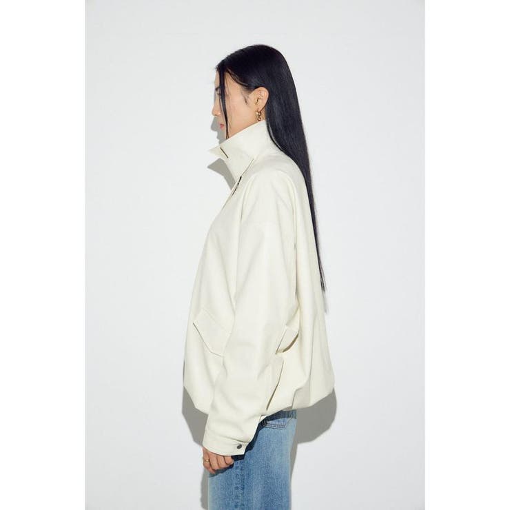 フェイクレザーミドルブルゾン | AZUL BY MOUSSY | 詳細画像4 