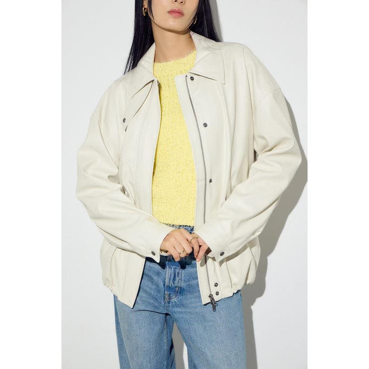 フェイクレザーミドルブルゾン | AZUL BY MOUSSY | 詳細画像5 