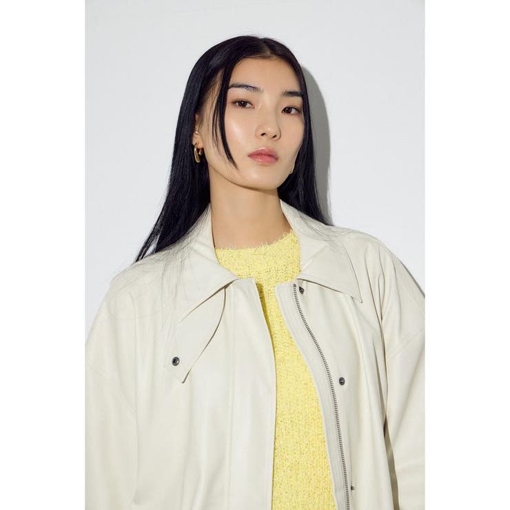 フェイクレザーミドルブルゾン | AZUL BY MOUSSY | 詳細画像6 