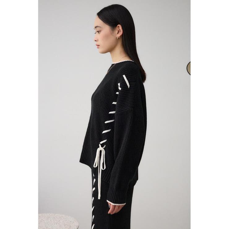 ステッチデザインニットトップス | AZUL BY MOUSSY | 詳細画像20 