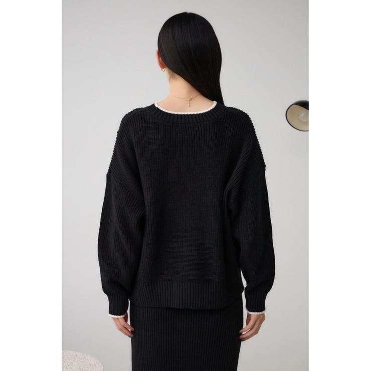 ステッチデザインニットトップス | AZUL BY MOUSSY | 詳細画像21 