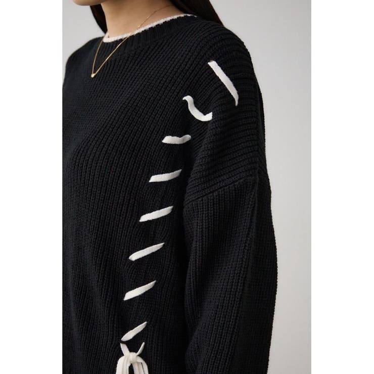 ステッチデザインニットトップス | AZUL BY MOUSSY | 詳細画像23 