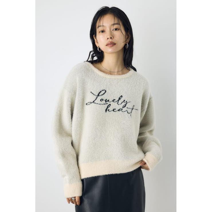 IVOY3 | シャギーアソートロゴニット | AZUL BY MOUSSY