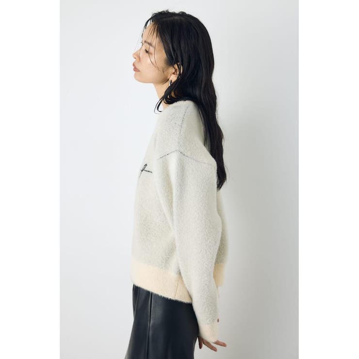 シャギーアソートロゴニット | AZUL BY MOUSSY | 詳細画像3 