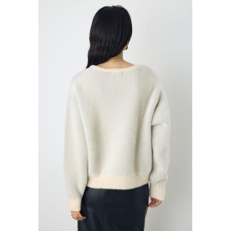 シャギーアソートロゴニット | AZUL BY MOUSSY | 詳細画像4 