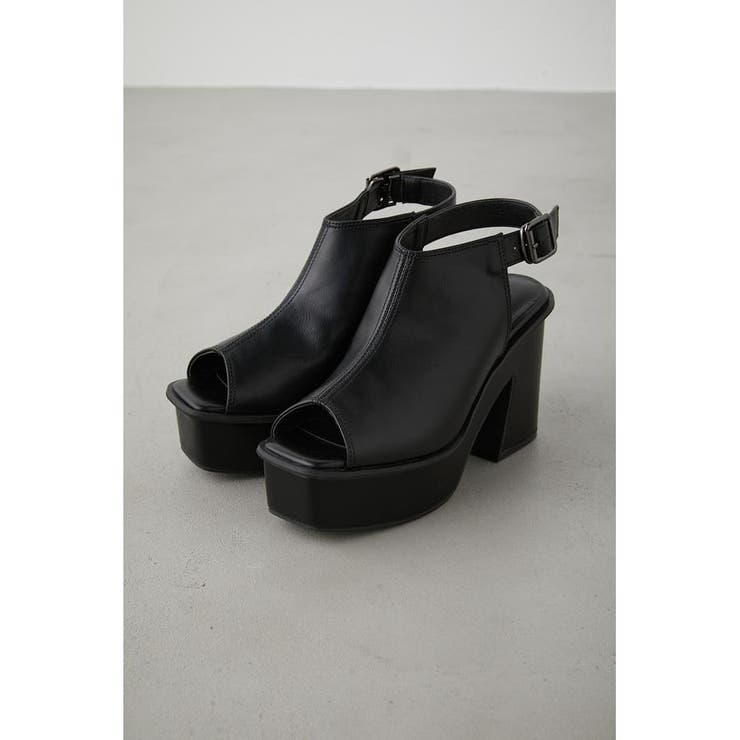 BLK | CENTER STITCH BOOTIE SANDALS | AZUL BY MOUSSY