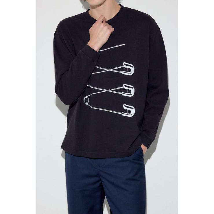 BLK | SAFETY PIN長袖Tシャツ | AZUL BY MOUSSY