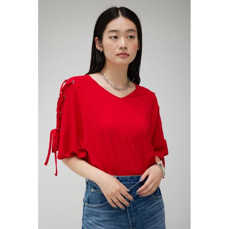 ショルダーレースアップカットトップス | AZUL BY MOUSSY | 詳細画像22 