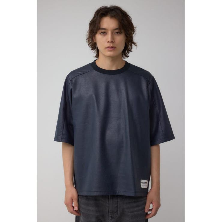 レザーライク半袖Tシャツ | AZUL BY MOUSSY | 詳細画像23 