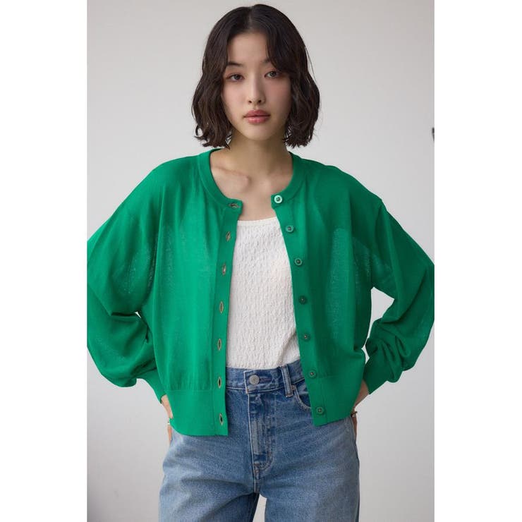 I BLUES 売れ筋商品|||アイ ブルーズ カーディガン アウター レディース Cardigans Green 80's~ PINE STATE Knit Cardigan SkyBlue USA製 SIZE M 80年代