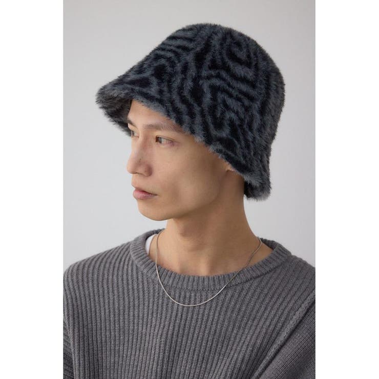 柄BLK5 | ゼブラ柄シャギーバケハ | AZUL BY MOUSSY