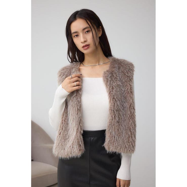 フェイクファ-ベスト | AZUL BY MOUSSY | 詳細画像14 