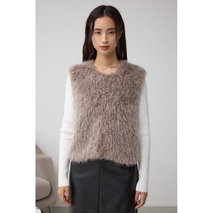 フェイクファ-ベスト | AZUL BY MOUSSY | 詳細画像16 