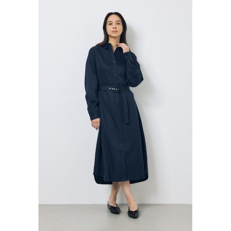 NVY | セルロースロングシャツワンピース | AZUL BY MOUSSY