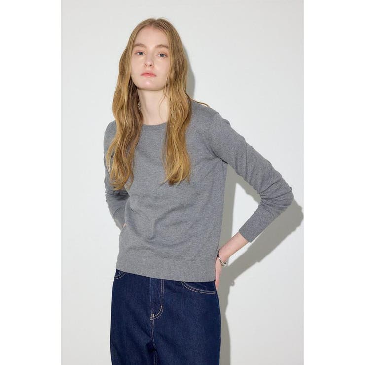 T.GRY | カシミヤミックスクルーネックニット | AZUL BY MOUSSY