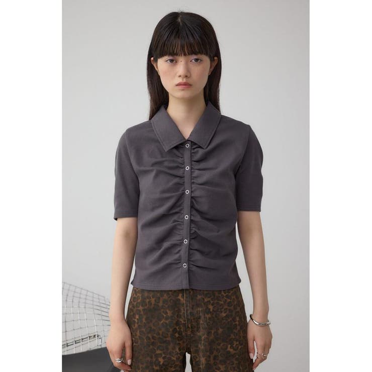 フロントギャザーポロトップス | AZUL BY MOUSSY | 詳細画像25 