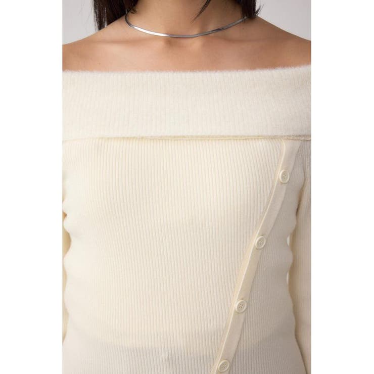 シャギーコンビオフショルダーニット | AZUL BY MOUSSY | 詳細画像8 