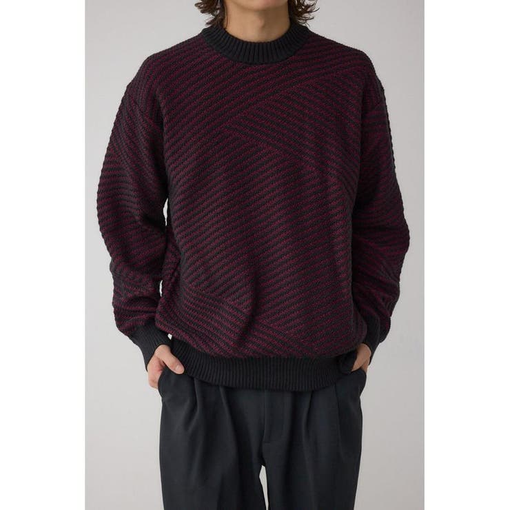 RED | ジグトーンジャガードニット | AZUL BY MOUSSY