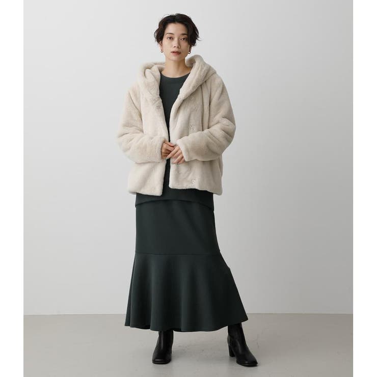 FLUFFY HOODIE SHORT COAT | AZUL BY MOUSSY | 詳細画像4 