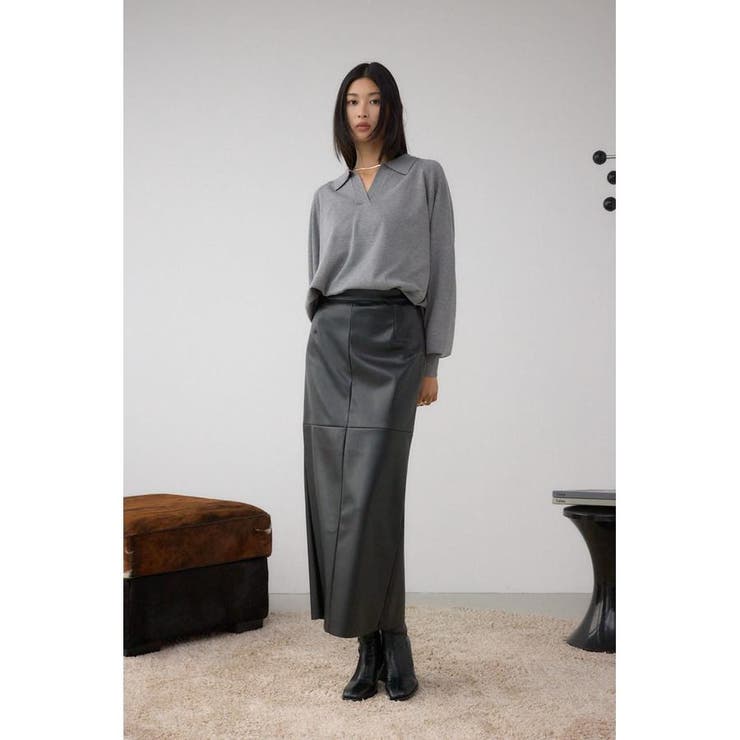 ポロカラーフォルムニットプルオーバー | AZUL BY MOUSSY | 詳細画像34 