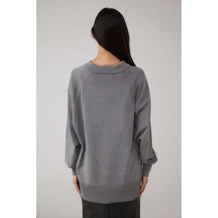 ポロカラーフォルムニットプルオーバー | AZUL BY MOUSSY | 詳細画像37 