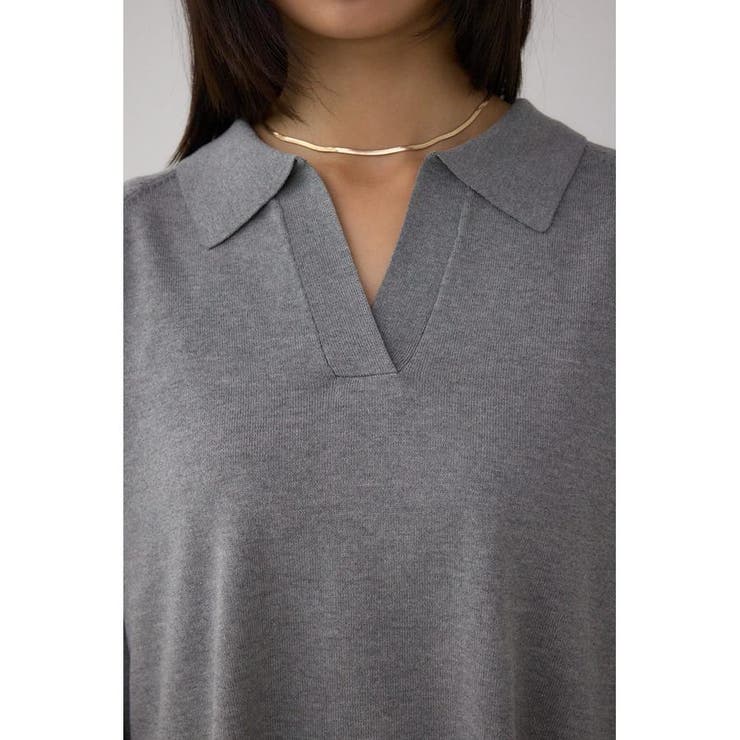 ポロカラーフォルムニットプルオーバー | AZUL BY MOUSSY | 詳細画像38 