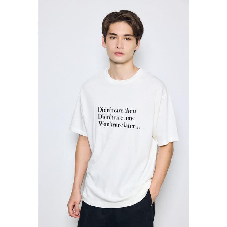 引き揃え天竺Didn't care Tシャツ | AZUL BY MOUSSY | 詳細画像2 