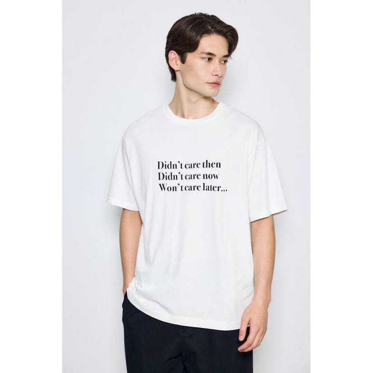 引き揃え天竺Didn't care Tシャツ | AZUL BY MOUSSY | 詳細画像3 