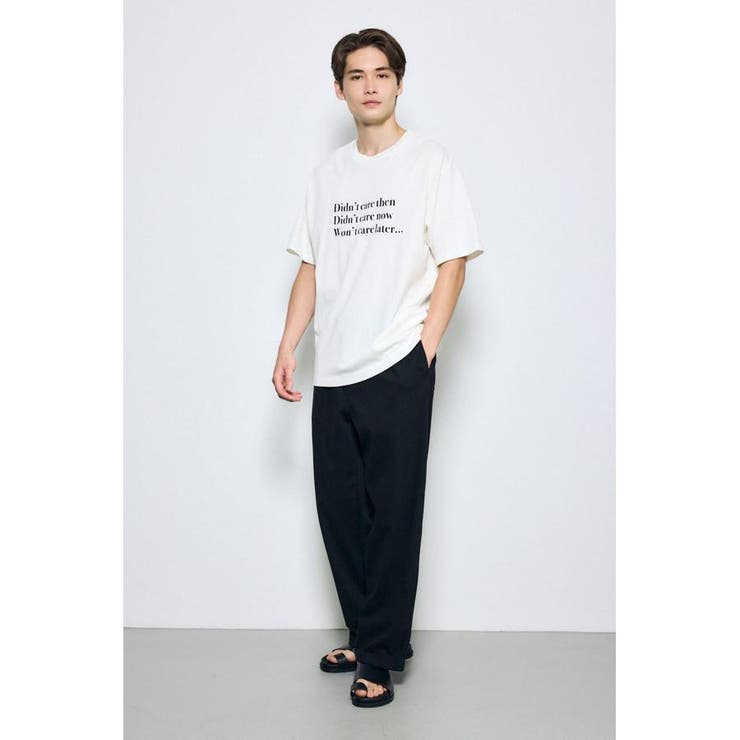 引き揃え天竺Didn't care Tシャツ | AZUL BY MOUSSY | 詳細画像4 