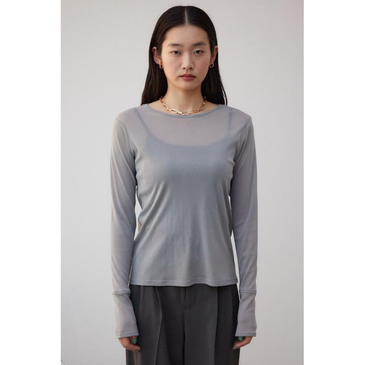 バックスリットシアーロングトップス | AZUL BY MOUSSY | 詳細画像37 