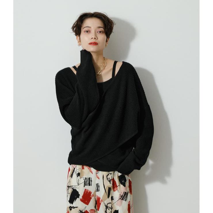 2WAY FRONT TWIST SET KNIT TOPS[品番：AZLW0019614]｜AZUL BY MOUSSY