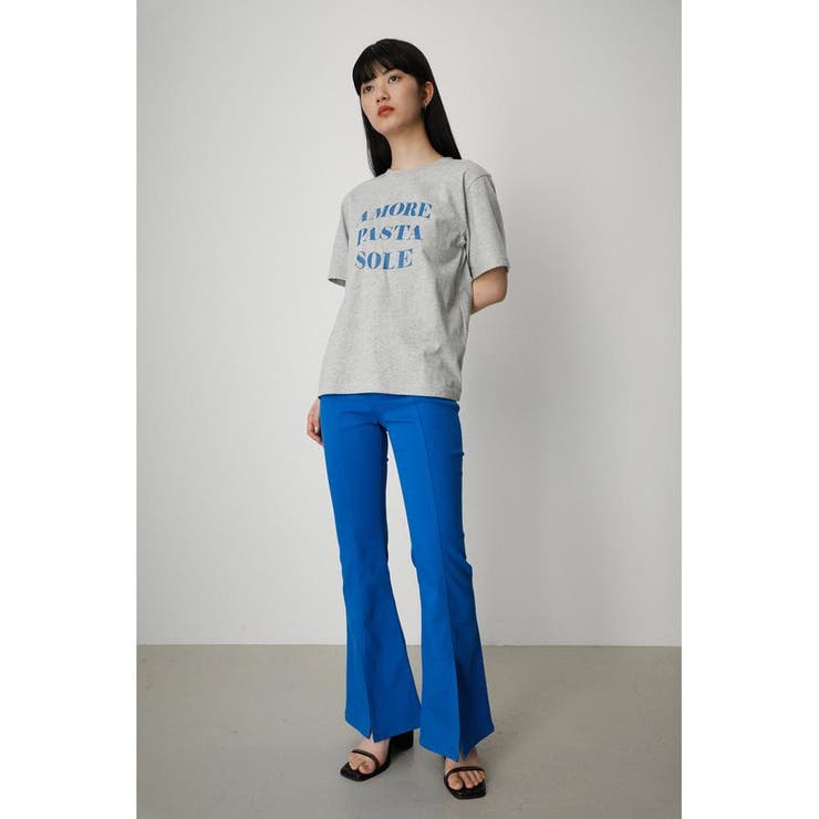 【新品未使用】 マーメイドテール　ブルー ホワイト　青　白 A/F COLOR LETTER TEE[品番：AZLW0019840]｜AZUL BY MOUSSY