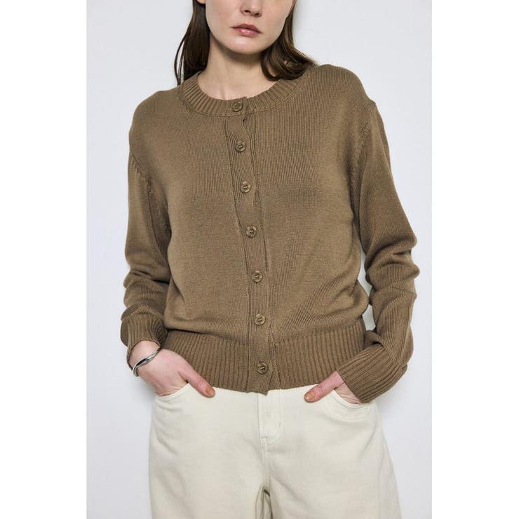 リネンタッチクルーネックニットカーディガン | AZUL BY MOUSSY | 詳細画像39 