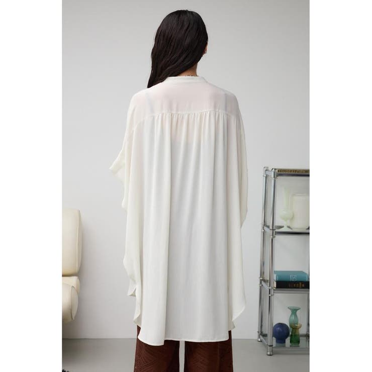 ポンチョ型楊柳シャツ | AZUL BY MOUSSY | 詳細画像6 