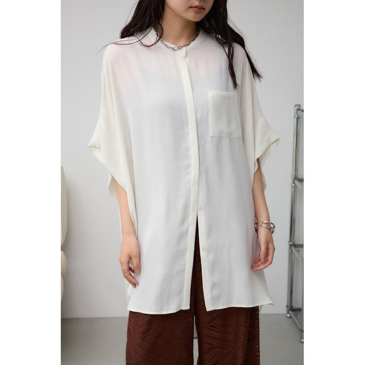 IVOY3 | ポンチョ型楊柳シャツ | AZUL BY MOUSSY