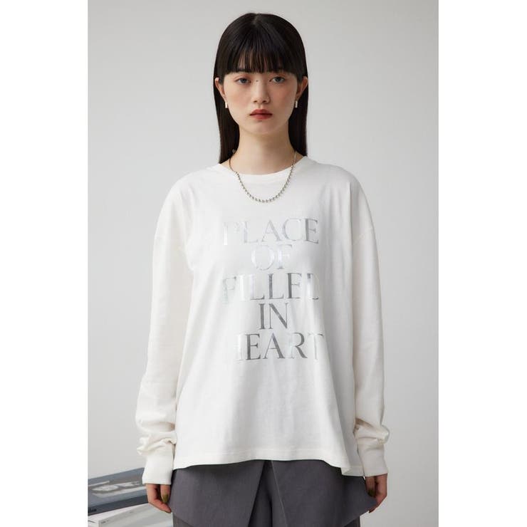 ハクプリントロングスリーブTシャツ | AZUL BY MOUSSY | 詳細画像4 