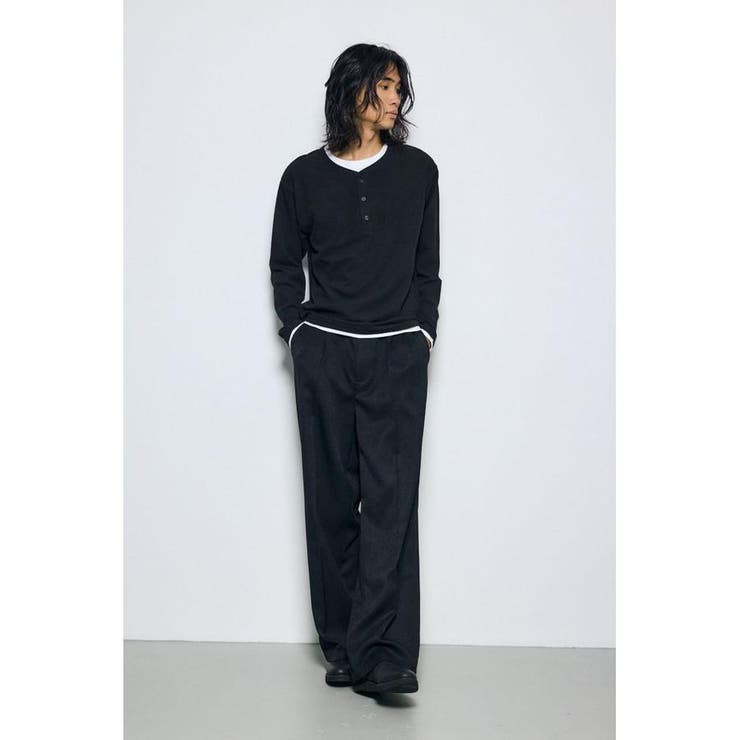 ウールライクツータックワイドパンツ | AZUL BY MOUSSY | 詳細画像3 