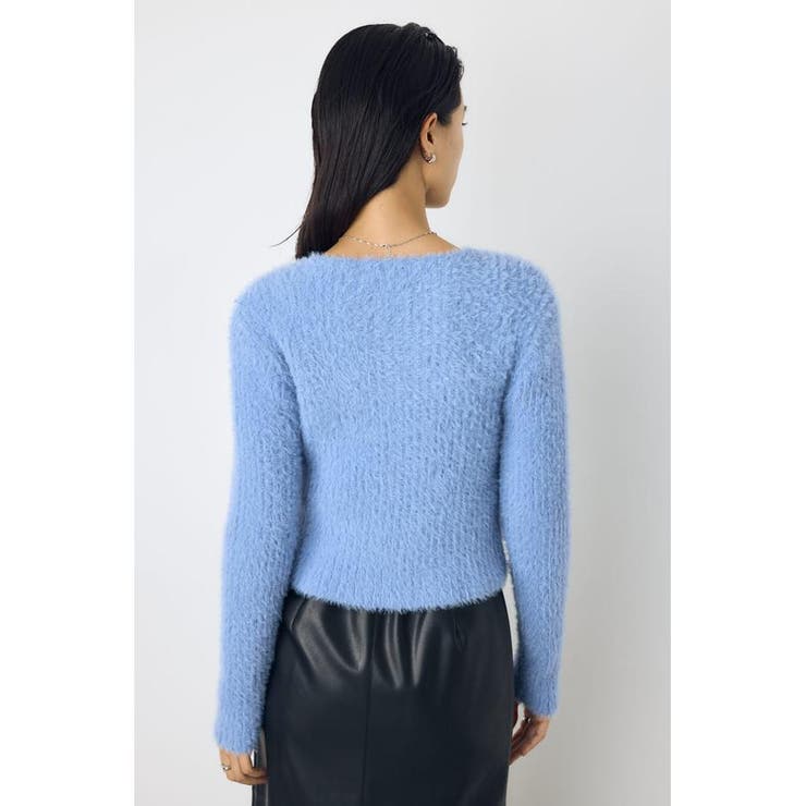 ダブルジップシャギーニットカーディガン | AZUL BY MOUSSY | 詳細画像36 
