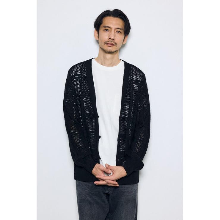 コットンメッシュニットカーディガン | AZUL BY MOUSSY | 詳細画像14 